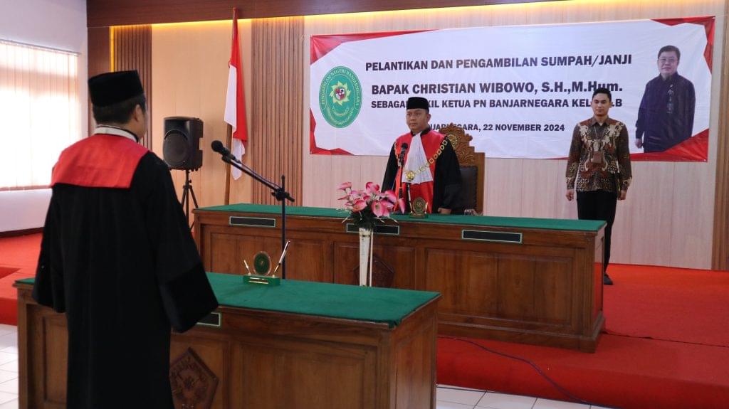Pelantikan dan Pengambilan Sumpah Wakil Ketua PN Banjarnegara